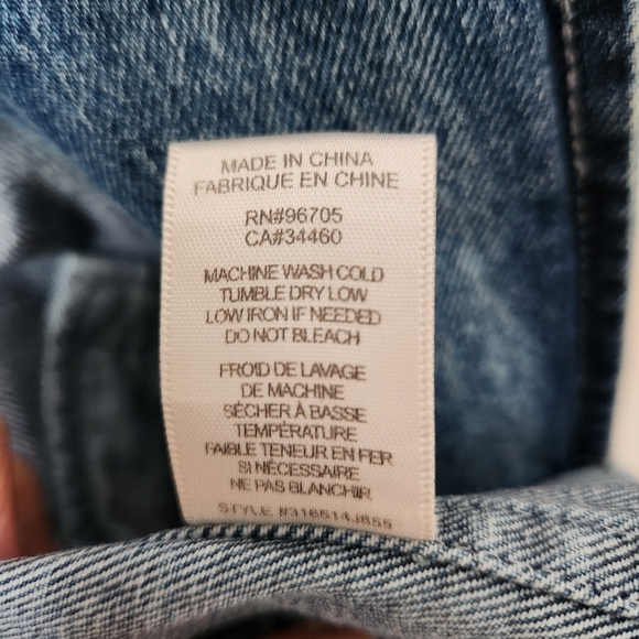 Rebecca Taylor | Washed Denim Cutoff Raw Hem Moto Jacket - Size M - Picture 14 of 14